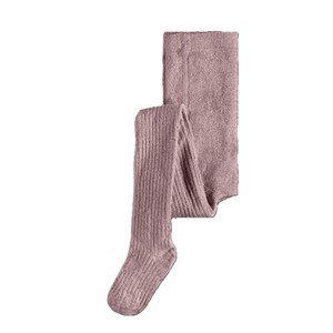 Name It - Strømpebukser Glitter Rib Noos, Woodrose